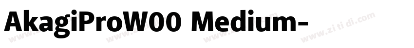 AkagiProW00 Medium字体转换